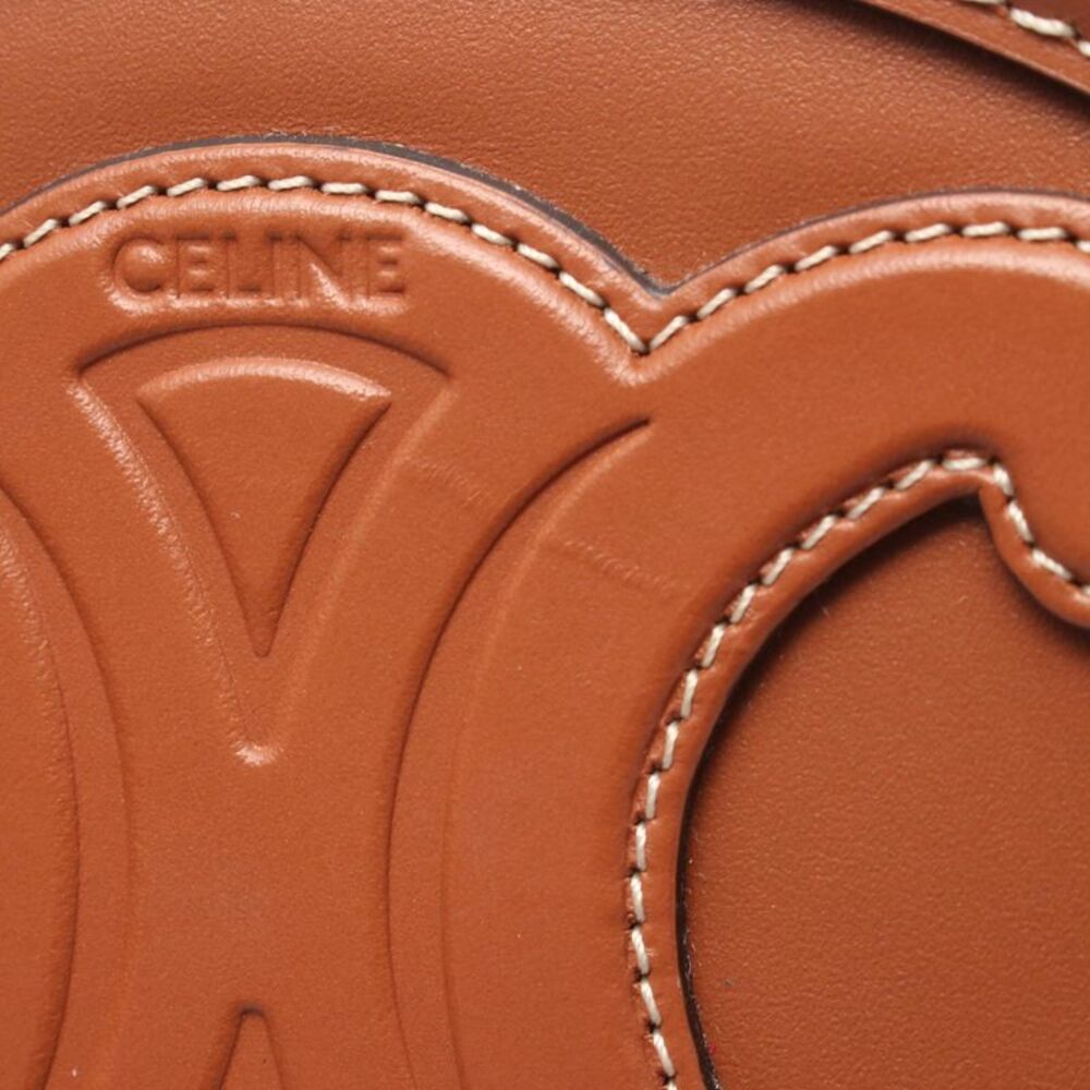 Celine Leather Triomphe Shoulder Bag Brown - Picture 2 of 6
